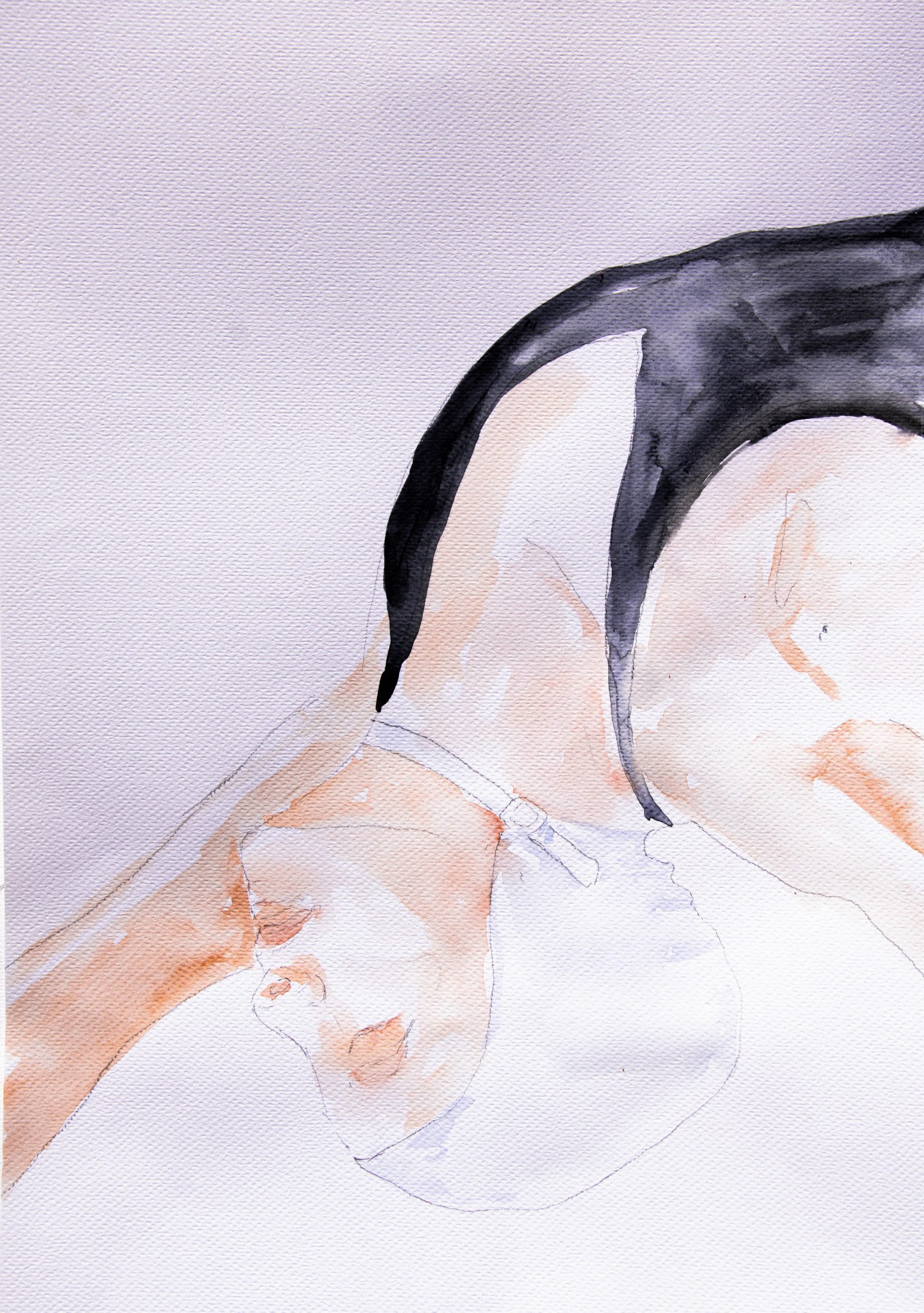 Alketa Delishaj, Katherine Rawls N0.01, 2021 watercolor on paper, 40x30 cm