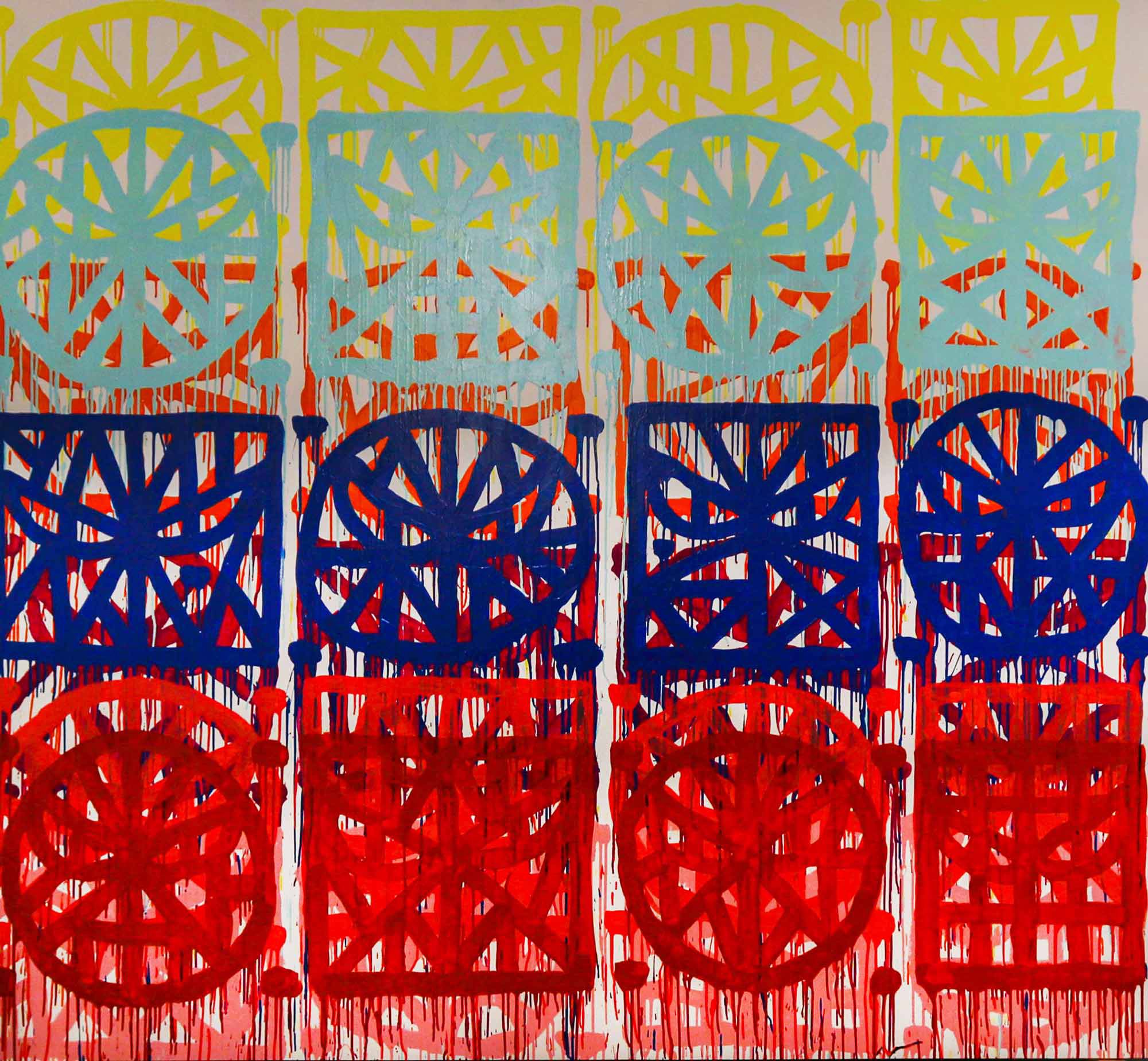 Solomostry, Untitled, 2021, acrilico su tela, 200x185 cm
