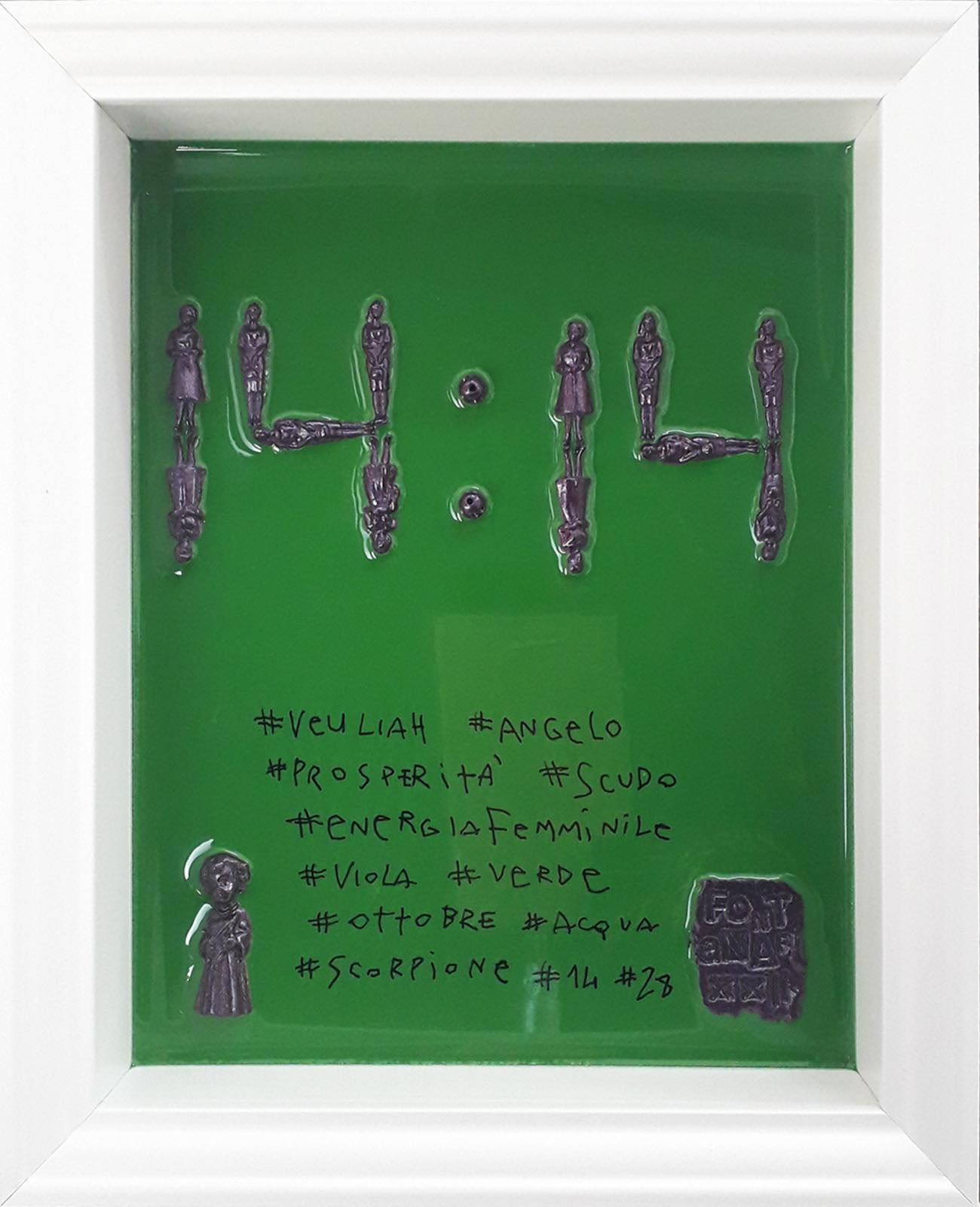 Fabrizio Fontana, 14 14, 2022, tecnica mista, 28,5x23 cm